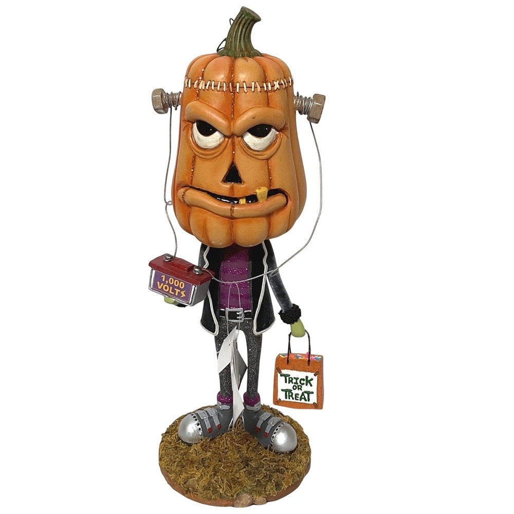 Katherine's Collection Halloween Pumpkin Frankenstein Figure Trick or Treat NWT